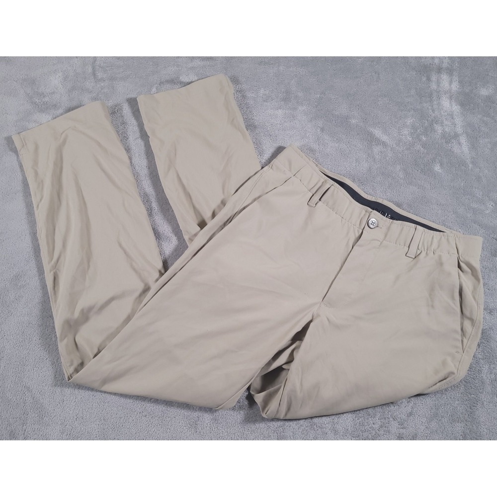 Under Armour Showdown Pants Mens 32x32 Beige Golf Performance Stretch